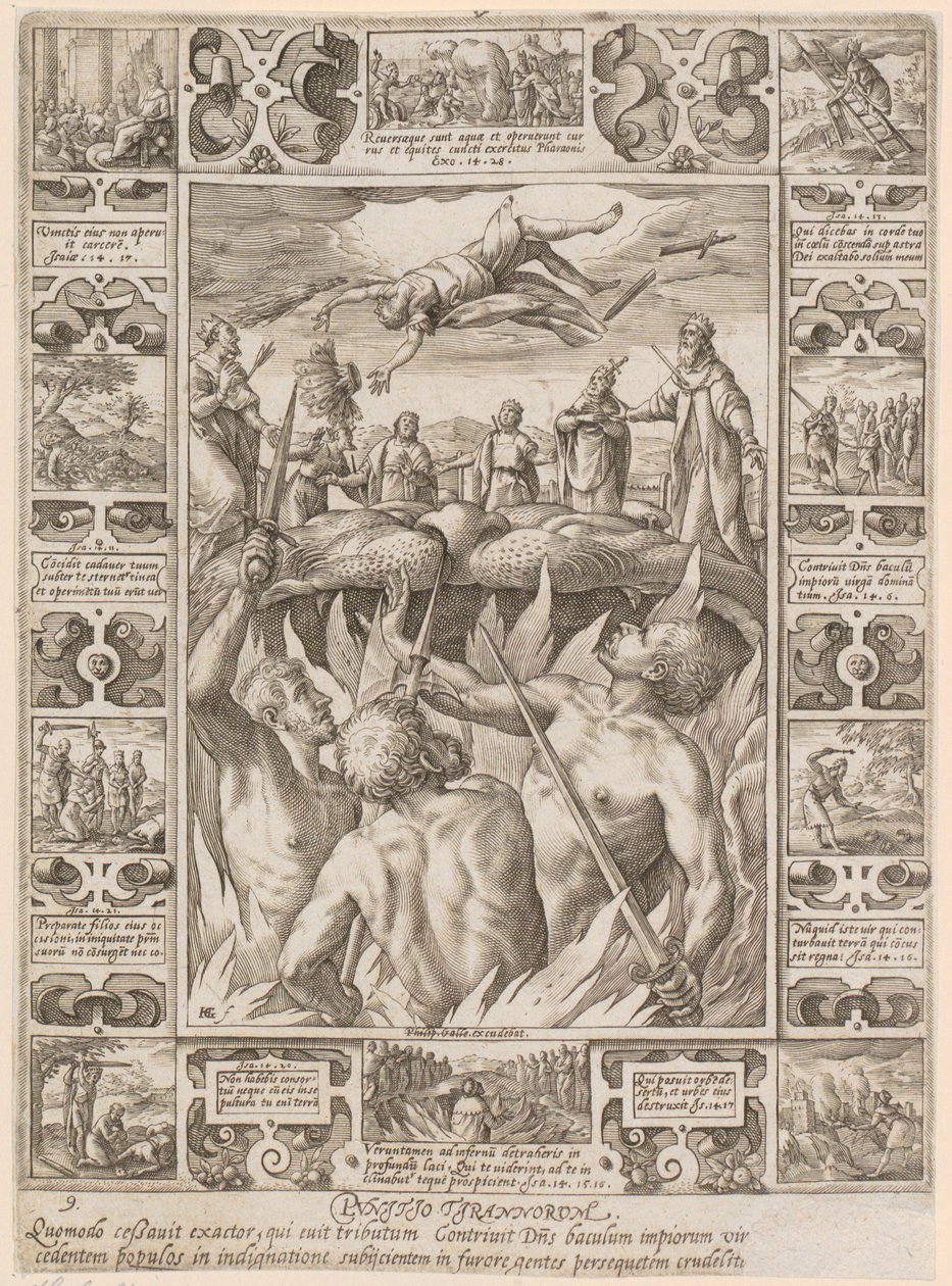 Punishment of Tyrants, Plate 9 from the Series "Allegories of the Christian Faith" by Hendrick Goltzius