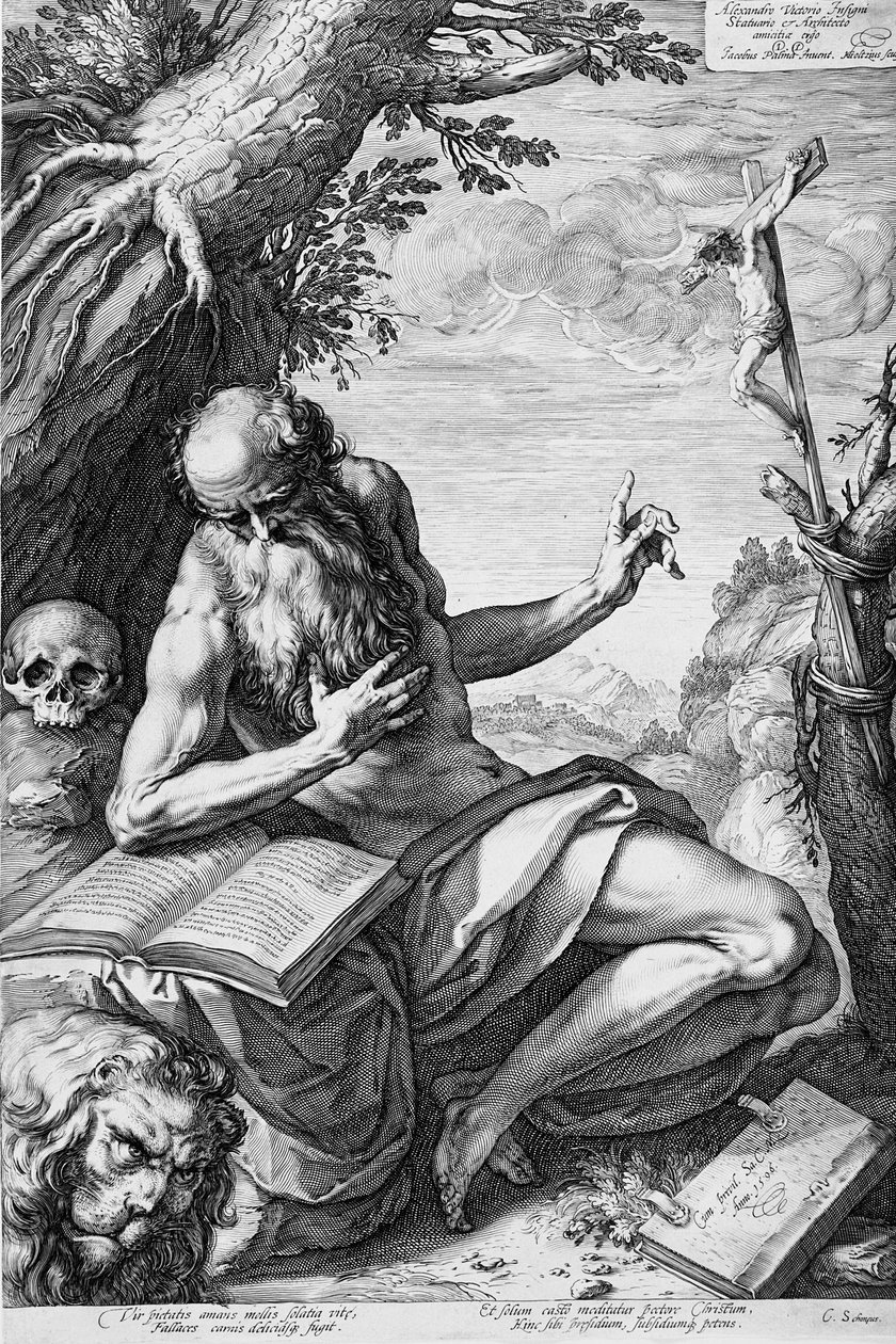Saint Jerome in the Desert by Hendrick Goltzius