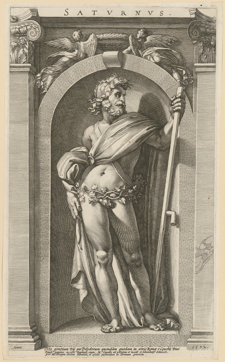 Saturn, Sheet 1 from the series "Eight Ancient Deities" by Hendrick Goltzius