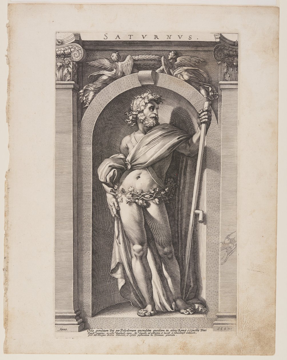 Saturn, from Eight Pagan Gods by Hendrick Goltzius