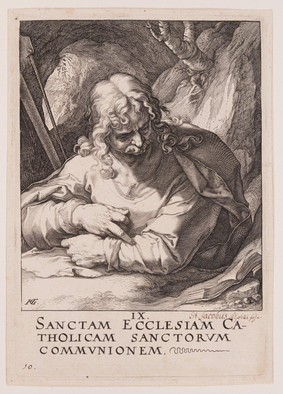 St James the Less, from Christ, the Apostles and St Paul with the Creed by Hendrick Goltzius