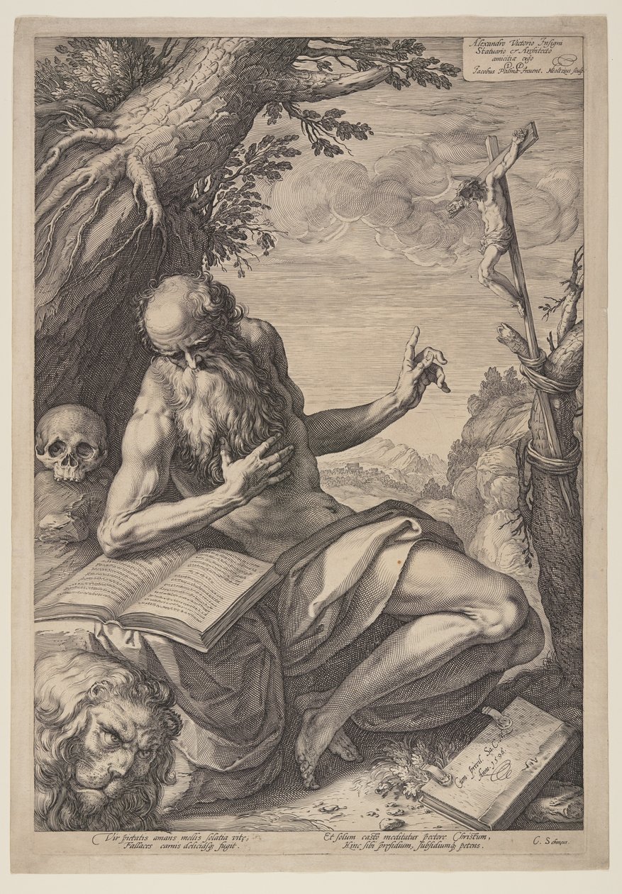 St Jerome by Hendrick Goltzius