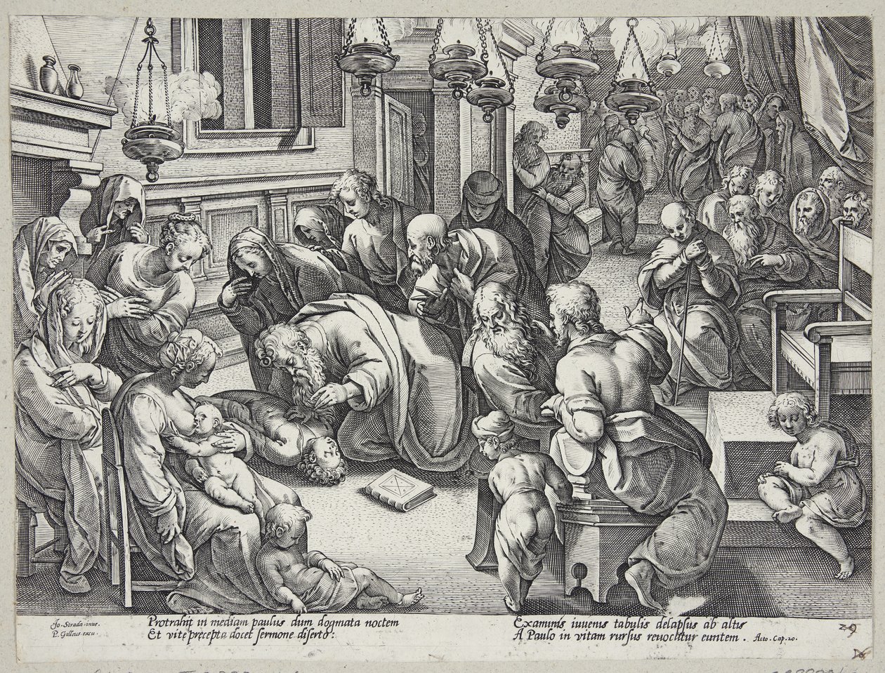 St. Paul raising Eutychus by Hendrick Goltzius