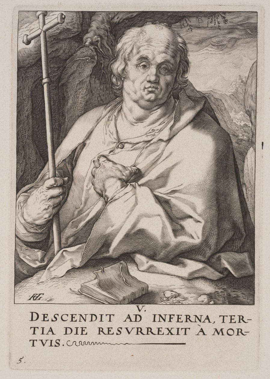 St Philip, from Christ, the Apostles and St Paul with the Creed by Hendrick Goltzius