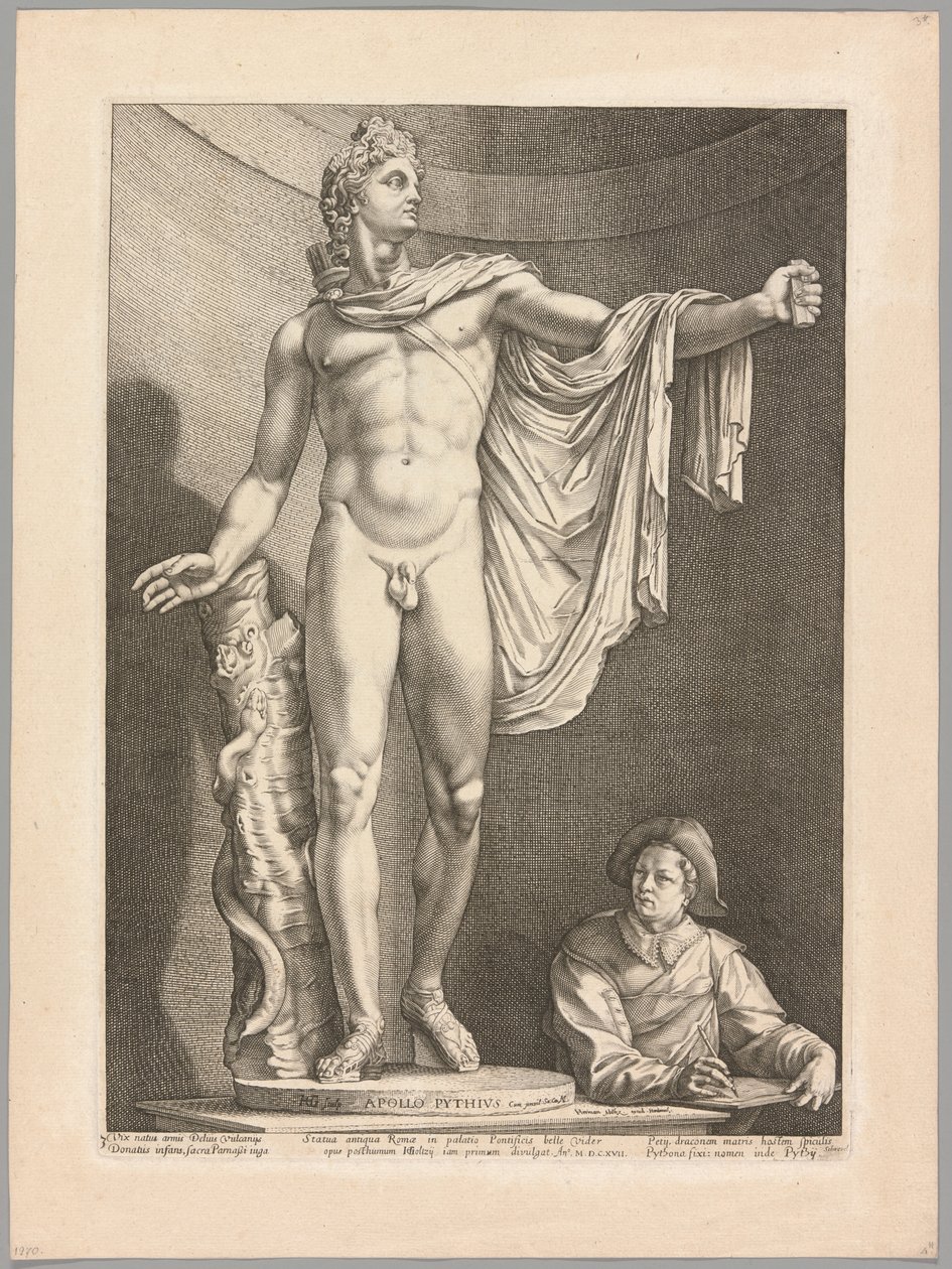 The Apollo Belvedere, Plate 3 from Three Famous Antique Sculptures by Hendrick Goltzius