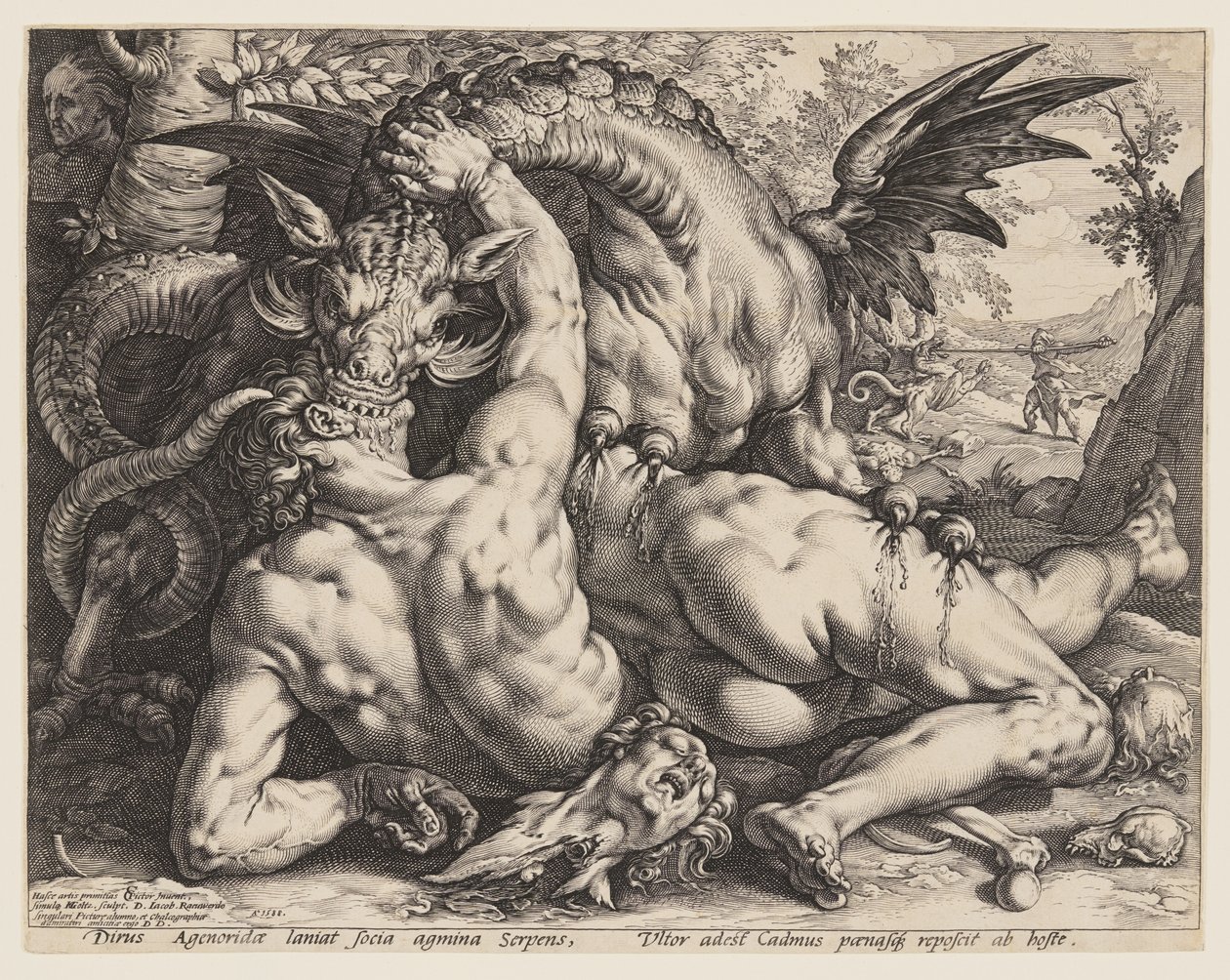 The Dragon Devouring the Companions of Cadmus by Hendrick Goltzius