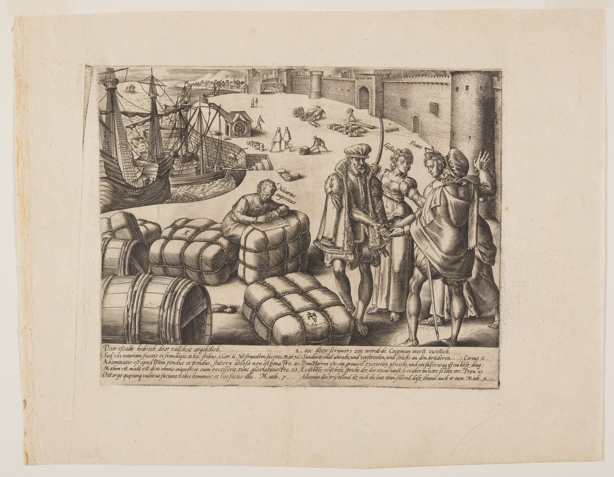 The Ignorant Notary, from The Abuses of the Law by Hendrick Goltzius