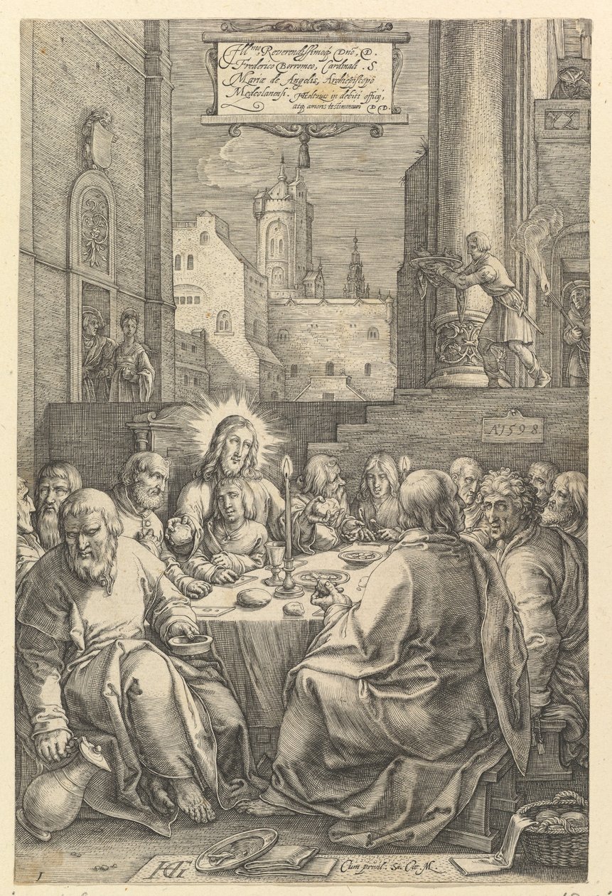 The Last Supper, from The Passion of Christ by Hendrick Goltzius