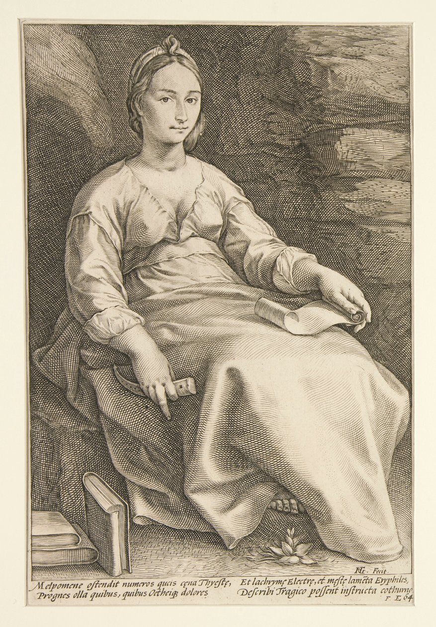 The Nine Muses: Melpomene, #3 in a series of 9 by Hendrick Goltzius