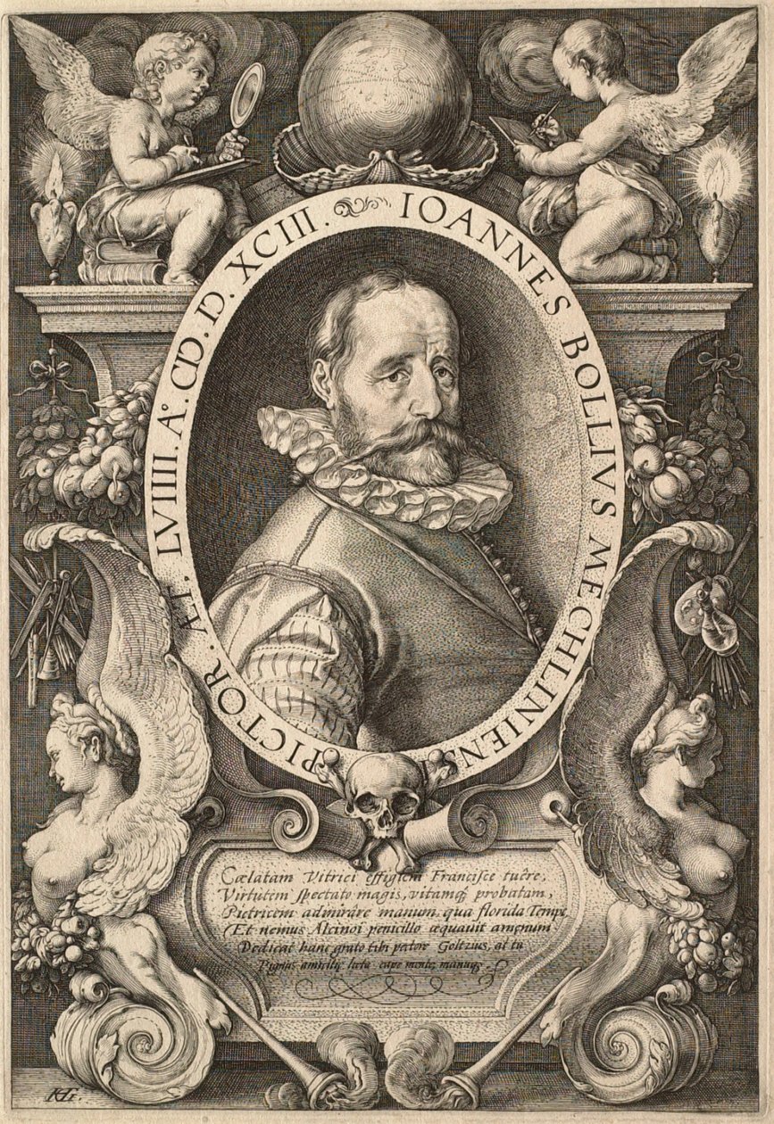 The Painter Hans Bol (1534-1593) by Hendrick Goltzius