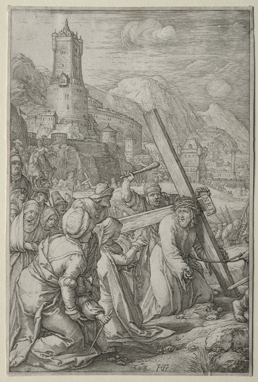 The Passion: Christ Carrying the Cross by Hendrick Goltzius
