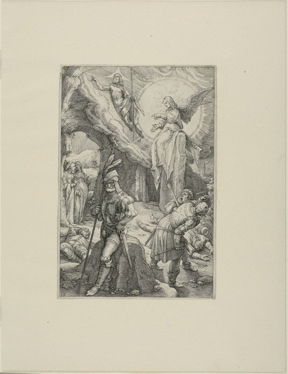 The Resurrection (plate twelve from The Passion of Christ) by Hendrick Goltzius