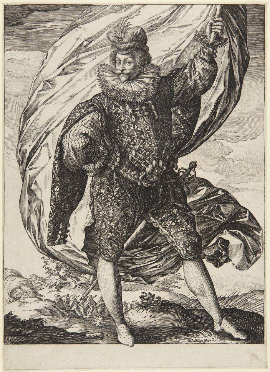 The Standard-Bearer, turned to the right by Hendrick Goltzius