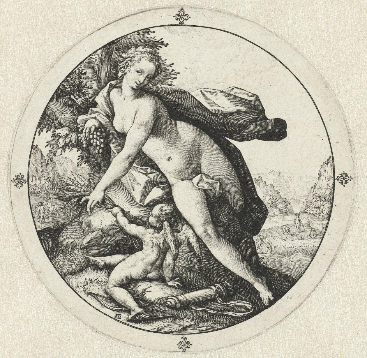 Venus and Cupid by Hendrick Goltzius