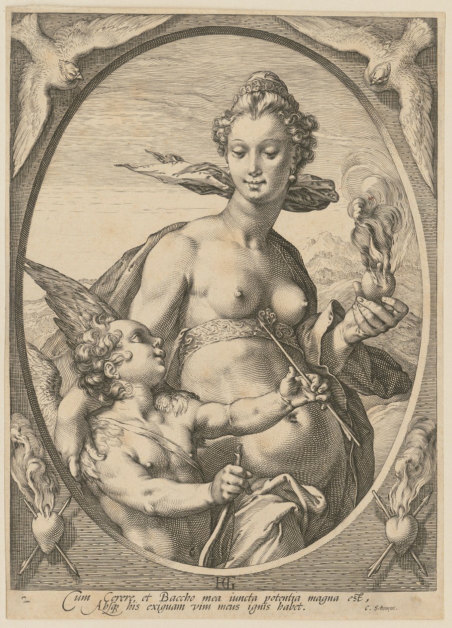 Venus and Cupid, Plate 2 of the Series 