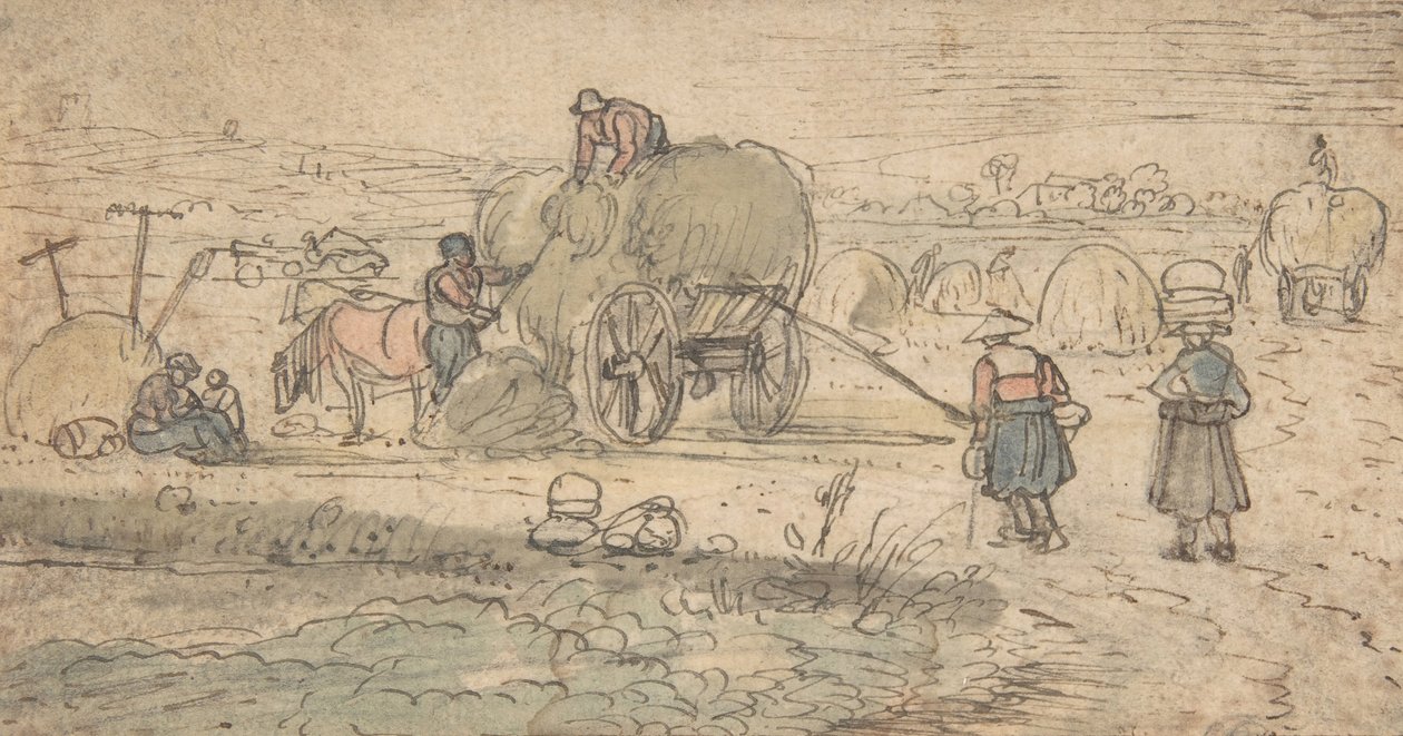 Peasants Loading Hay by Hendrick. Hendrick Avercamp,Avercamp