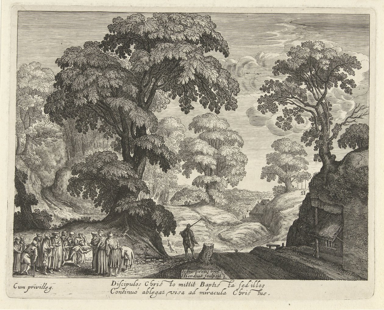 Landscape with the Healing of the Blind by Hendrick Hondius (I)