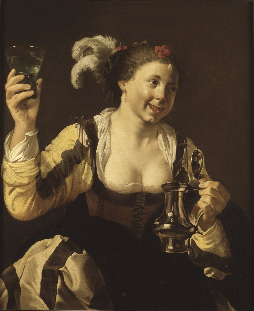 A Girl Holding a Glass (Taste. From the Series 