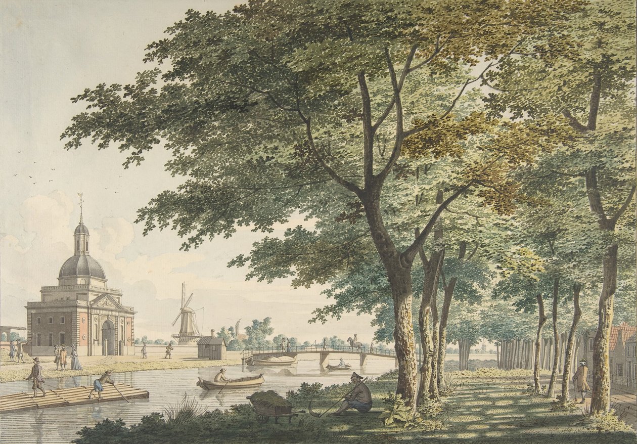 The Muiderpoort, Amsterdam, Seen from the Plantage by Hendrick Keun