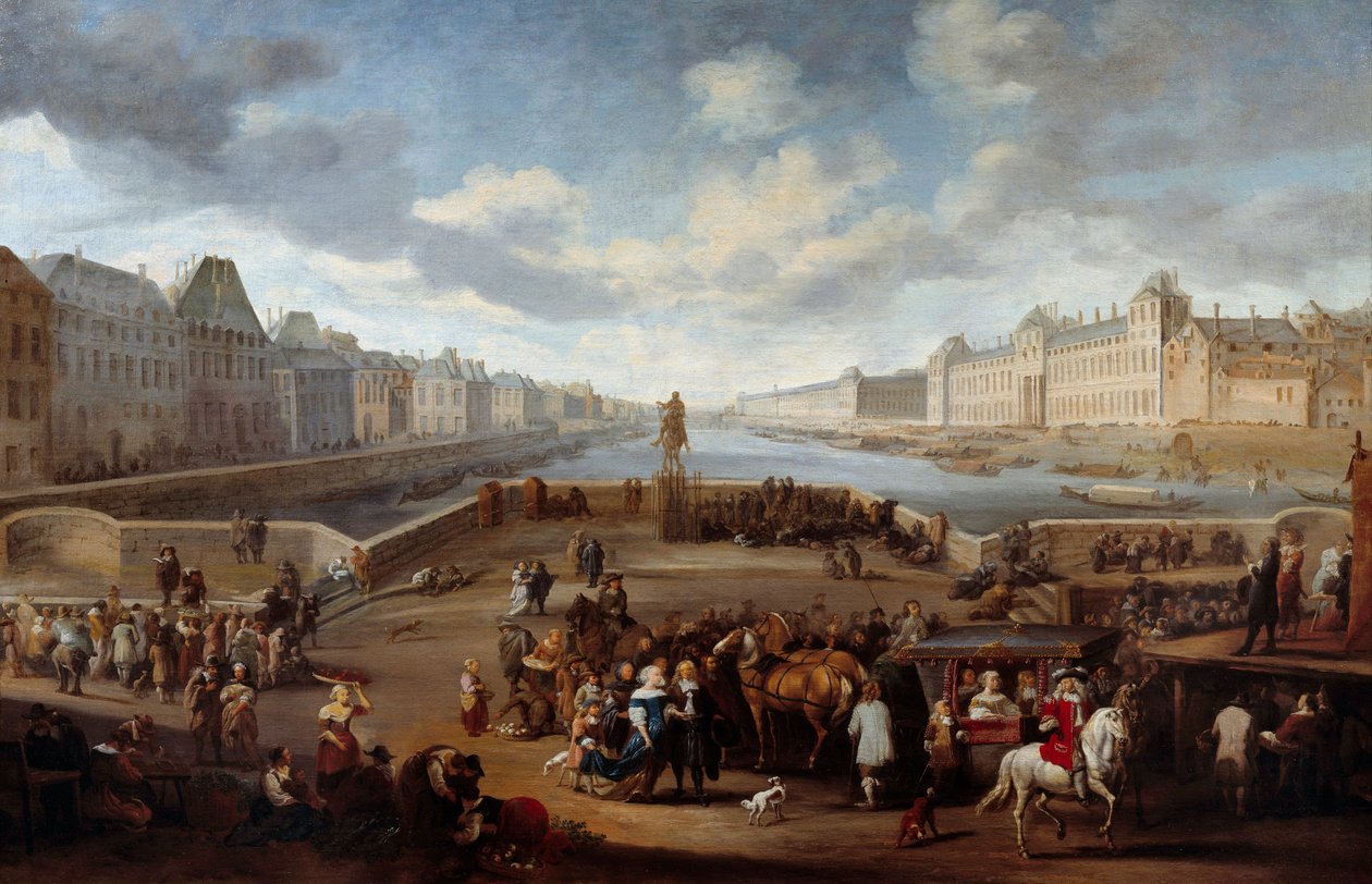 View of Paris with the Louvre by Hendrick Mommers