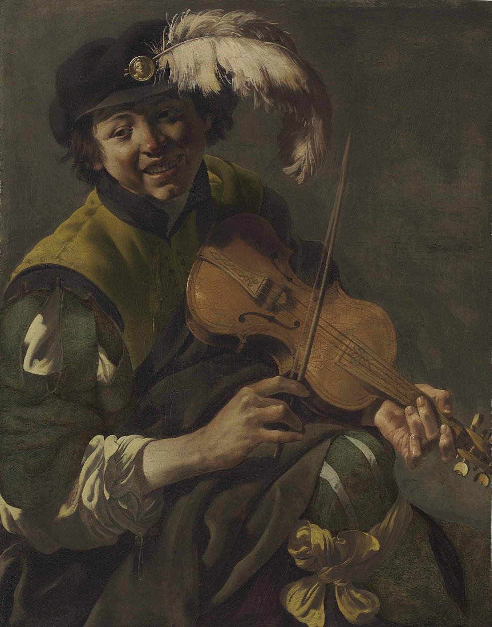 A Youth Playing the Violin by Hendrick ter Brugghen