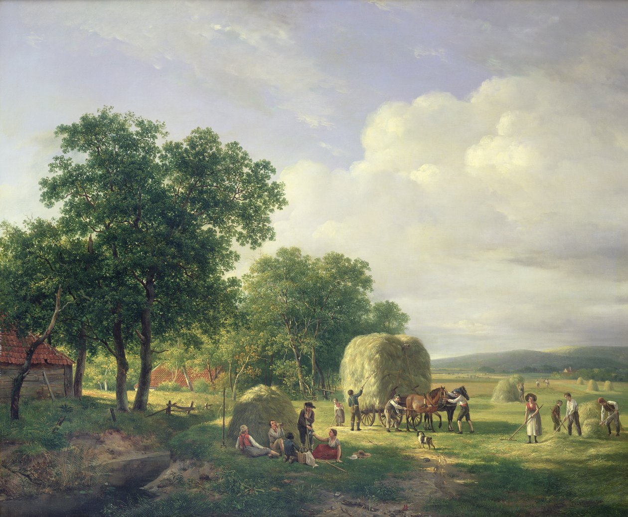 Wooded Landscape with Haymakers, 1822 by Hendrick van de Sande Bakhuyzen