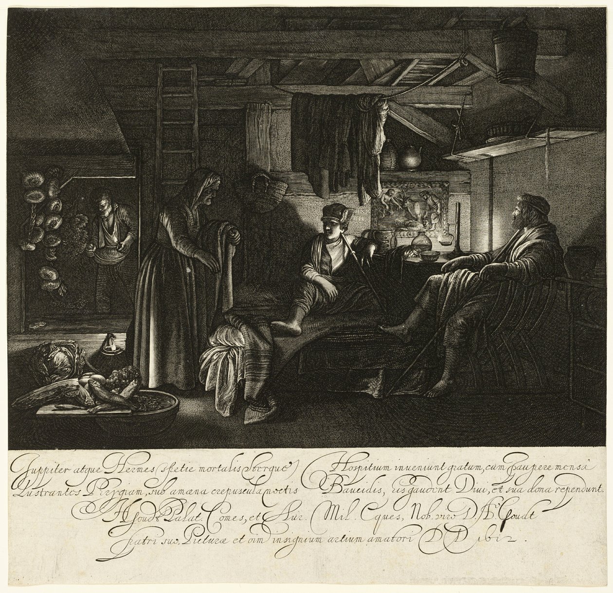Jupiter and Mercury in the House of Philemon and Baucis by Hendrick von Goudt