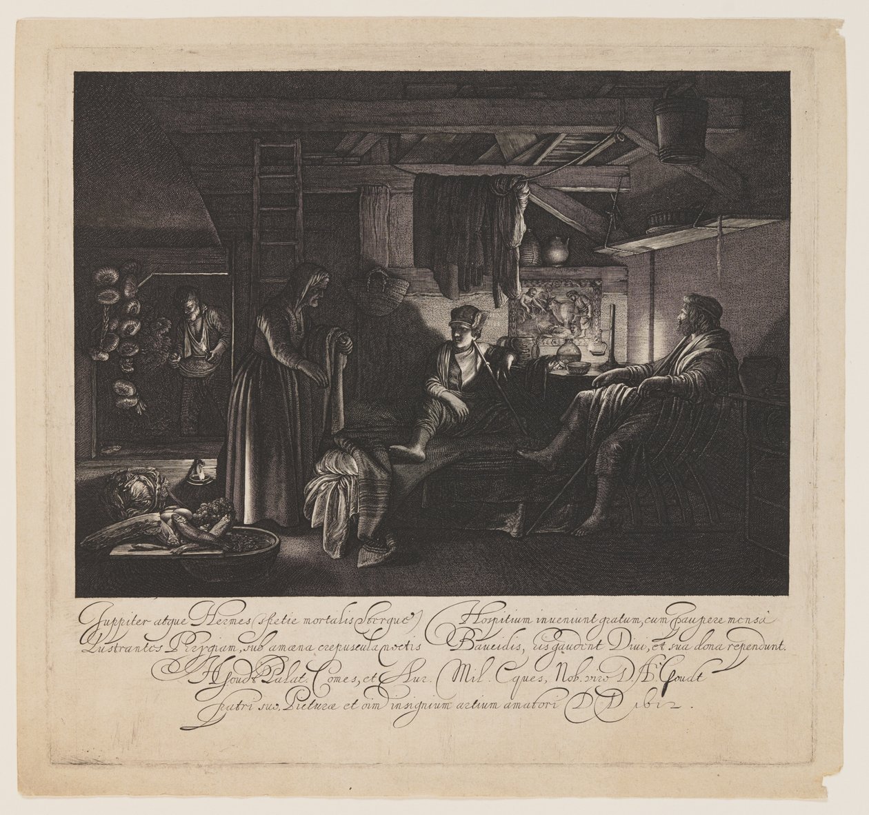 Jupiter and Mercury in the House of Philemon and Baucis by Hendrick von Goudt