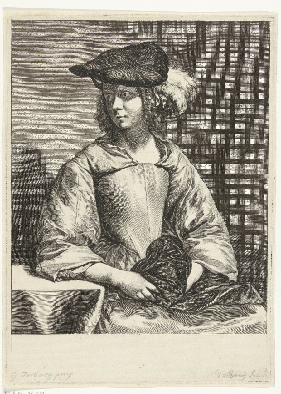 Young Woman with Beret by Hendrik Bary