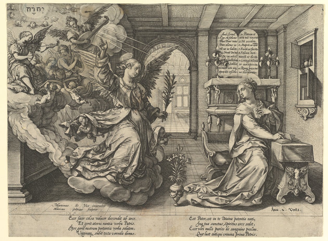 Annunciation by Hendrik Goltzius