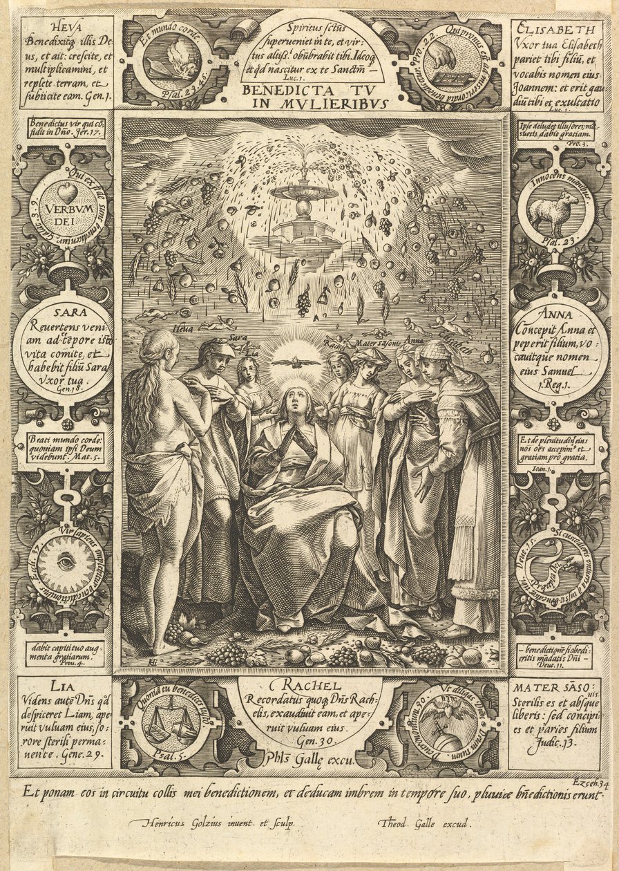 Benedicta Tu in Mulieribus, from Christian and Profane Allegories by Hendrik Goltzius