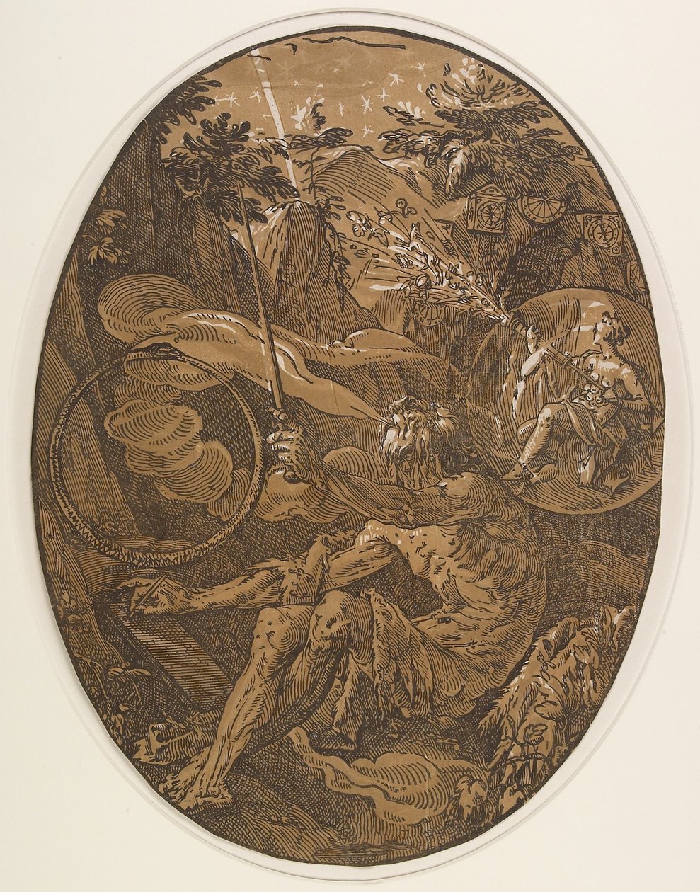 Demogorgon in the Cave of Eternity, c. 1588 by Hendrik Goltzius