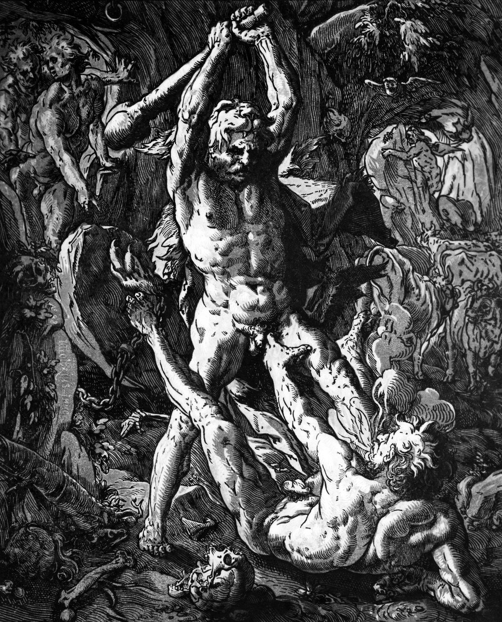 Hercules and Cacus by Hendrik Goltzius