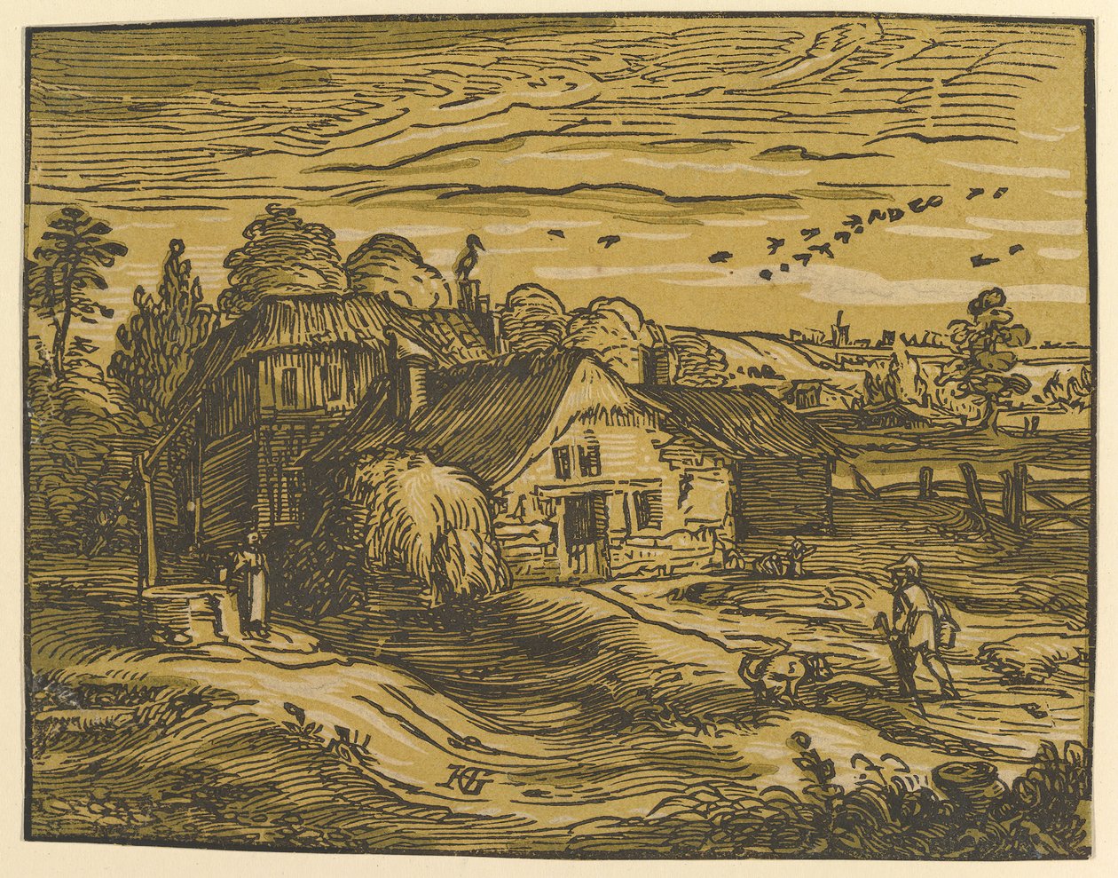 Landscape with Cottage by Hendrik Goltzius