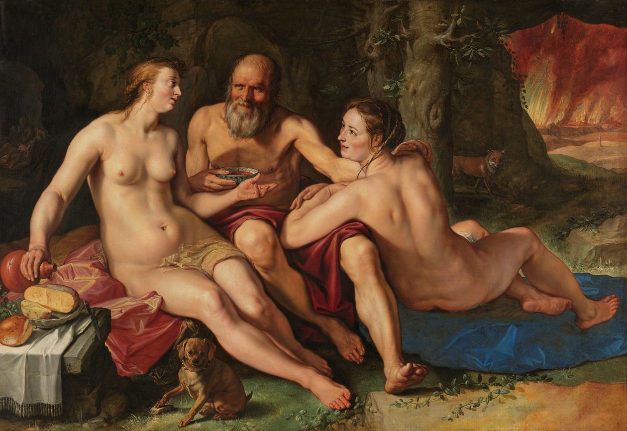 Lot and His Daughters by Hendrik Goltzius