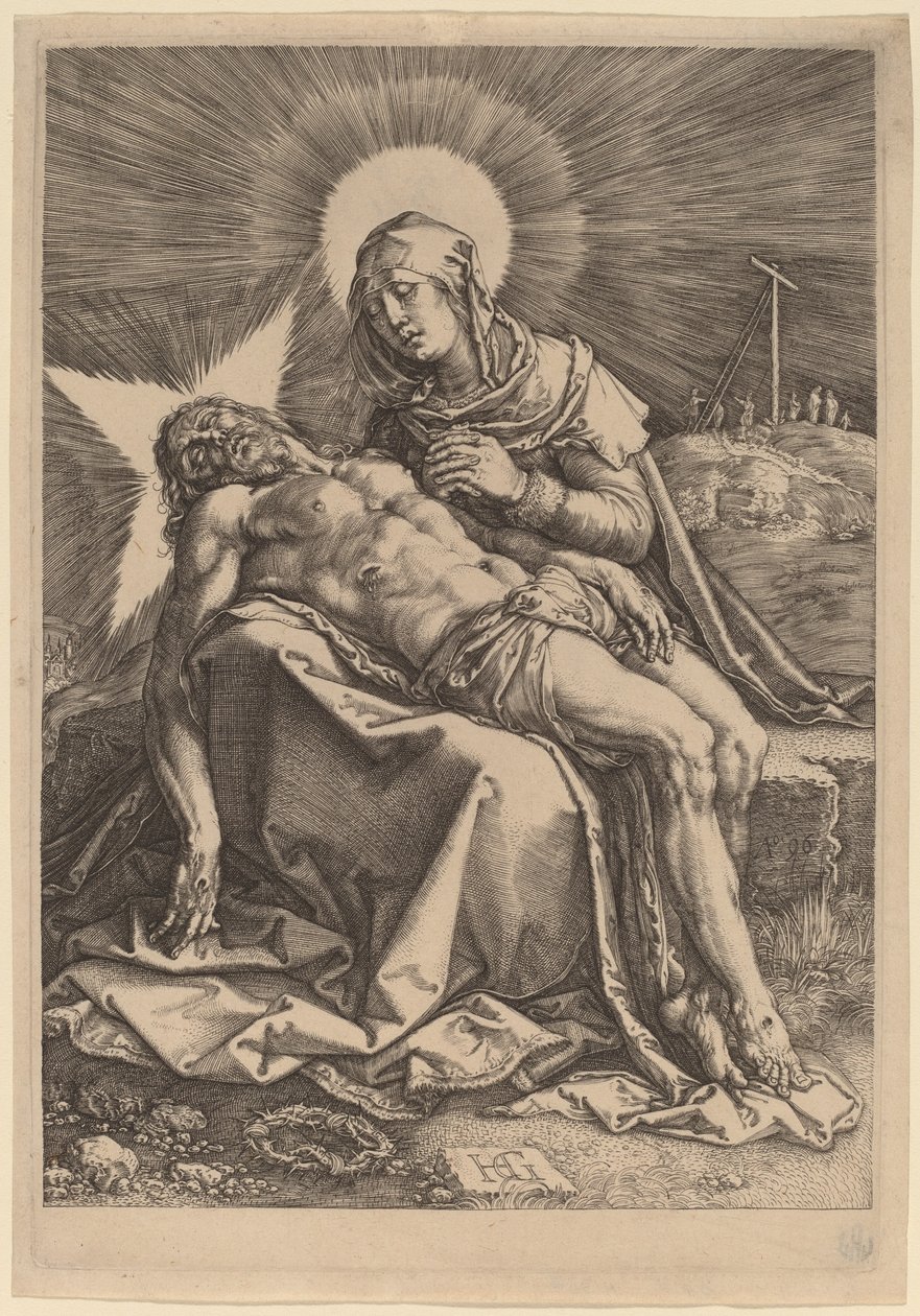 Pietà (The Sorrowing Virgin with the Dead Christ in Her Lap) by Hendrik Goltzius
