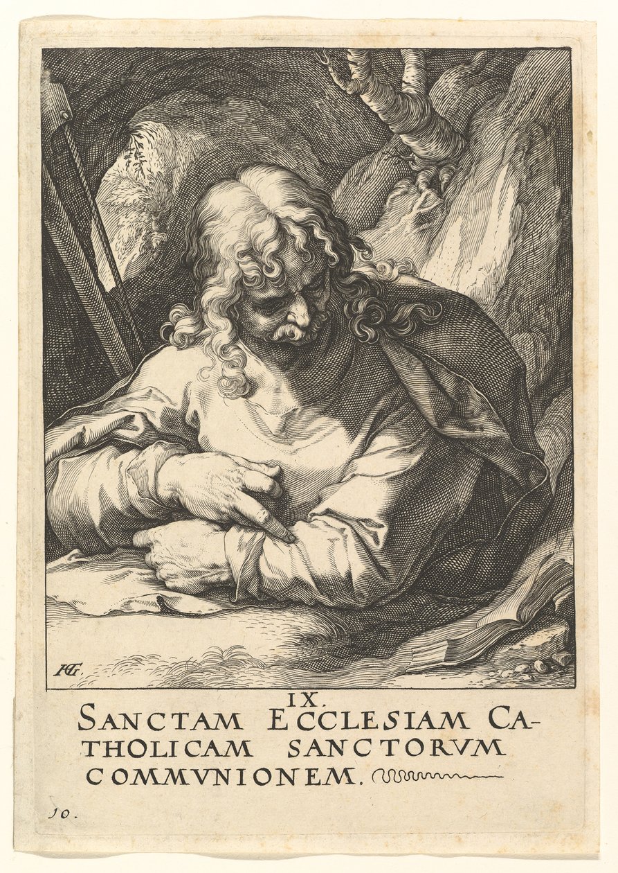 St. James the Less, from Christ, the Apostles and St. Paul with the Creed by Hendrik Goltzius