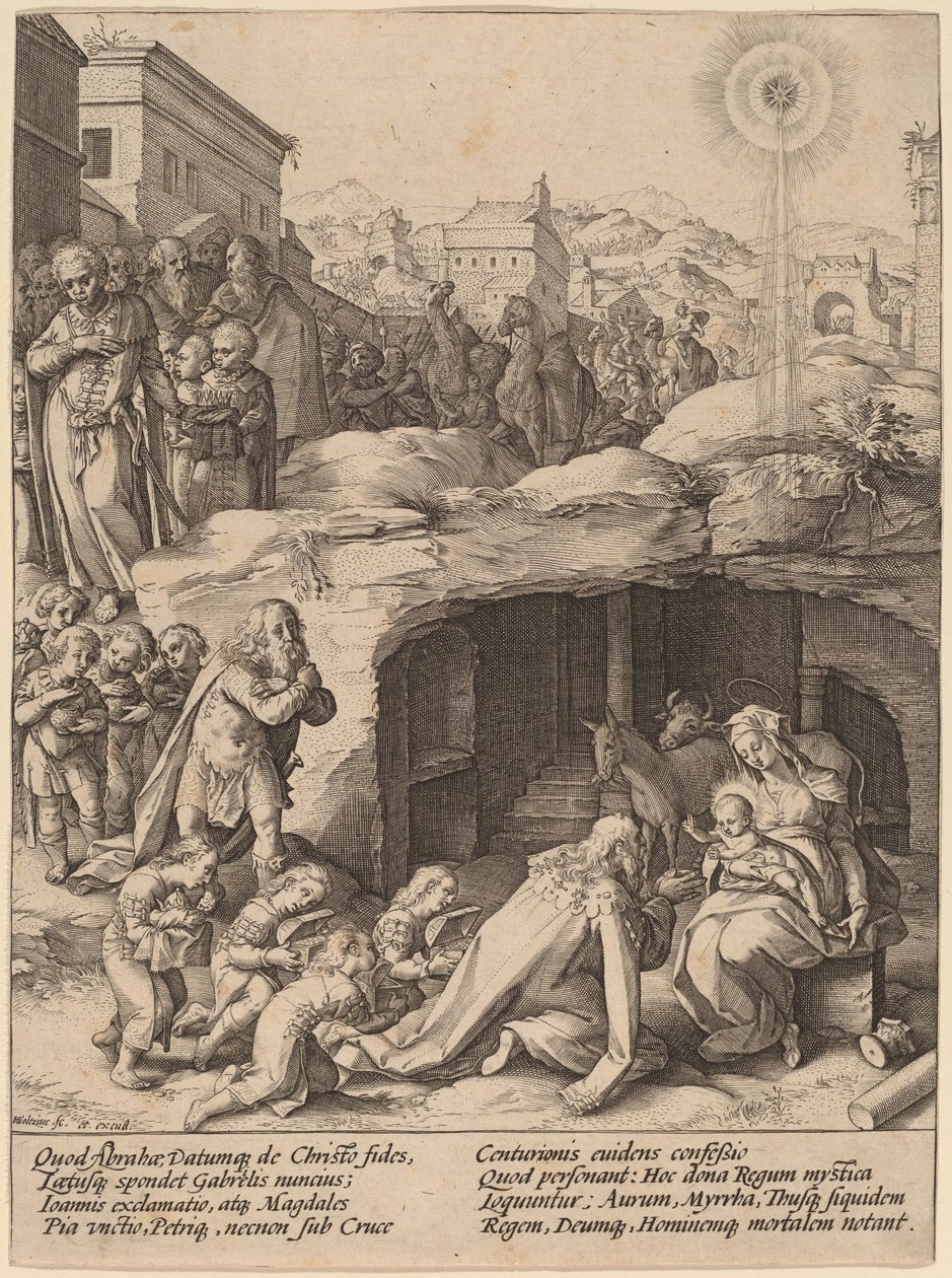 The Adoration of the Magi by Hendrik Goltzius