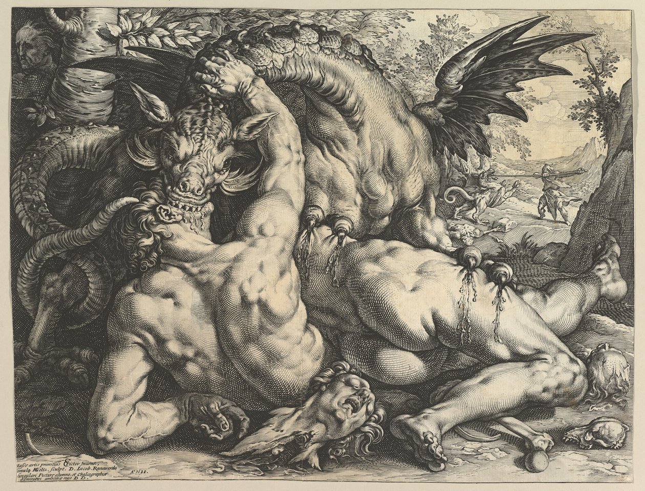 The Dragon Devouring the Companions of Cadmus by Hendrik Goltzius