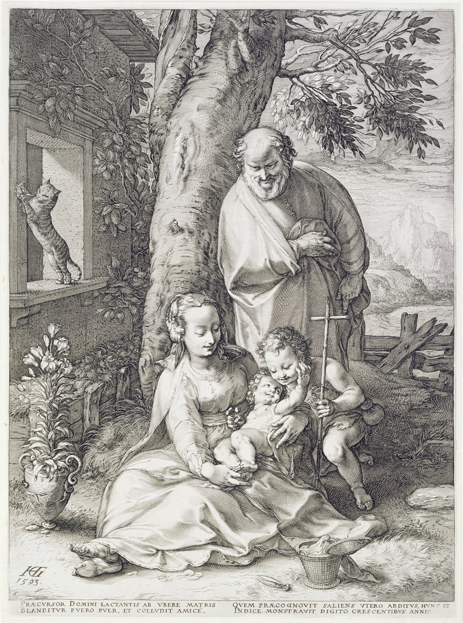 The Holy Family with St. John by Hendrik Goltzius