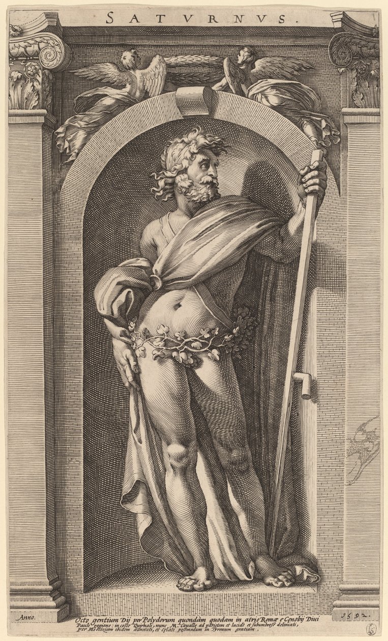 Saturn by Hendrik Goltzius after Polidoro da Caravaggio