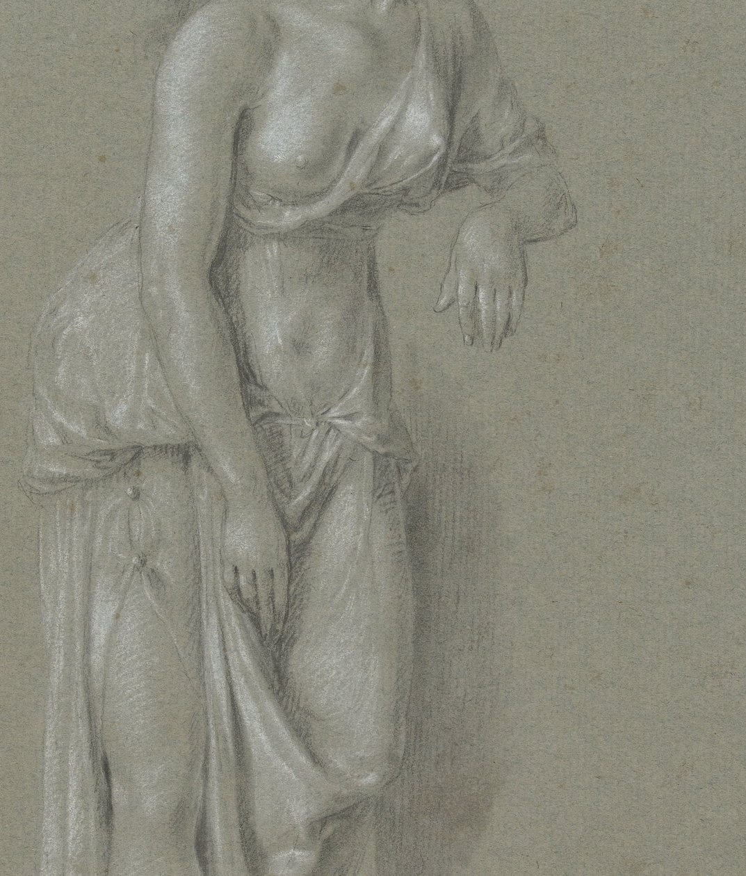 Figure Study of a Woman in Classical Garb, Standing Three-Quarters to the Right by Hendrik Hoogers