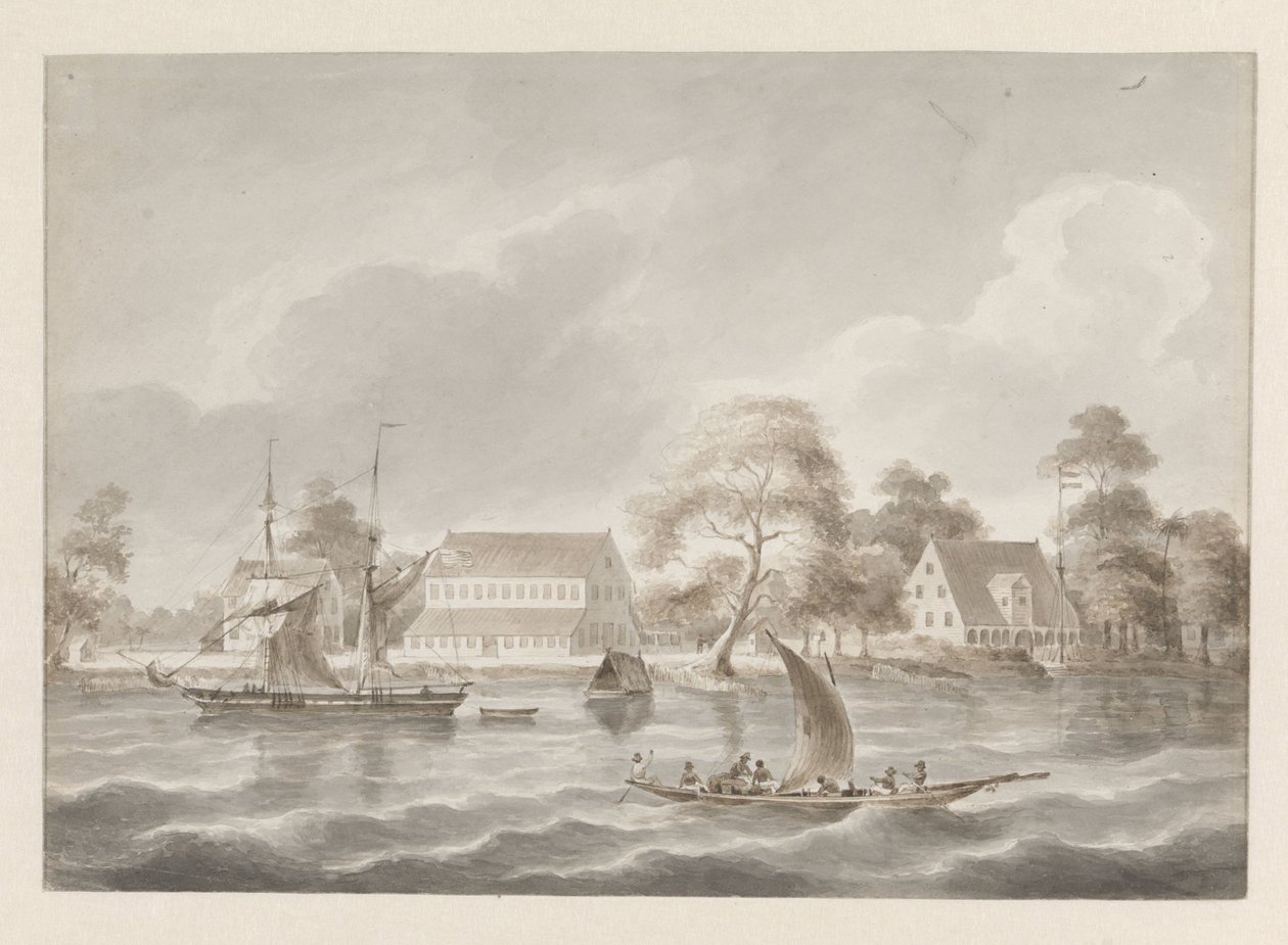 Plantation Jagtlust on the Suriname River by Hendrik Huygens