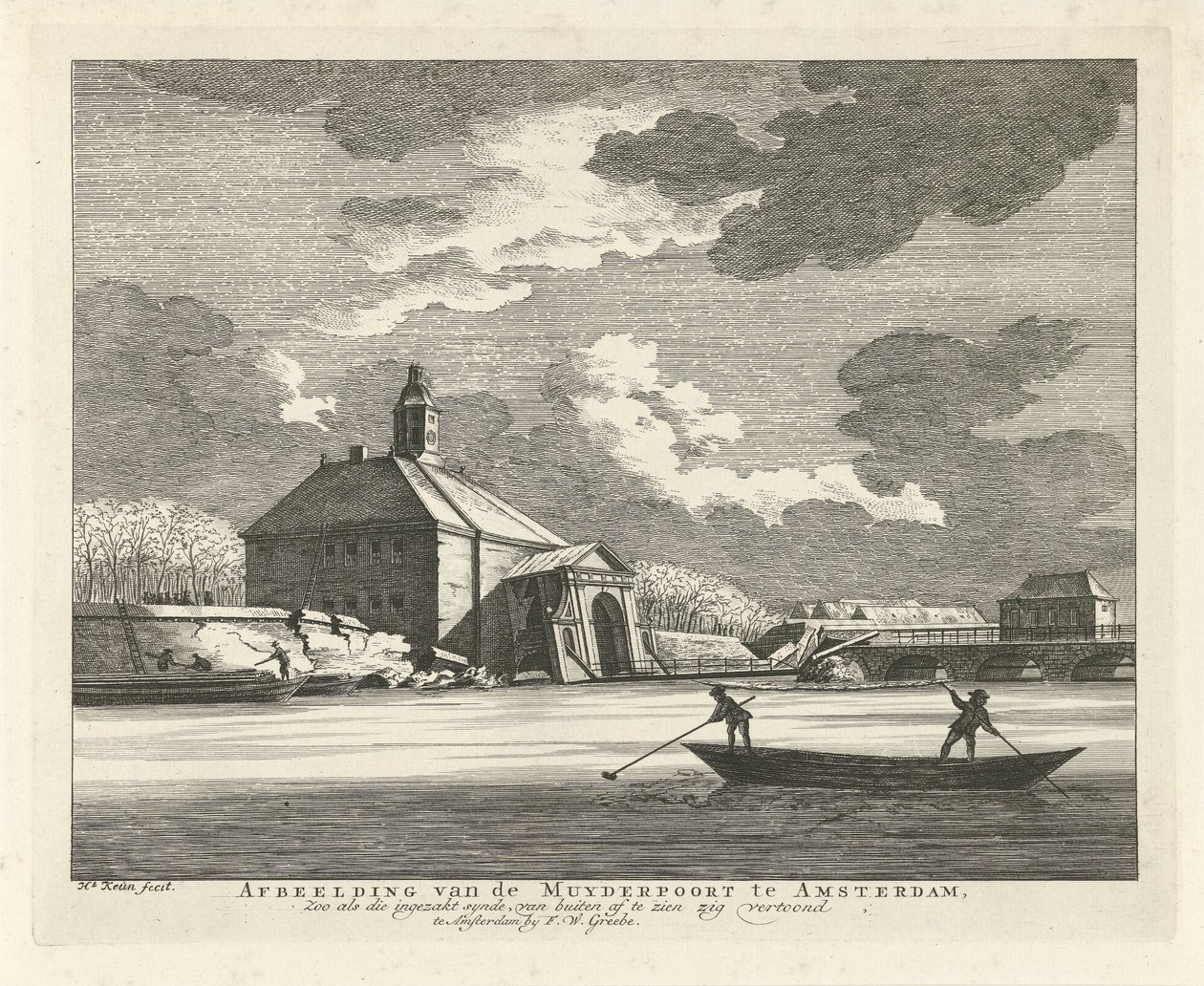 Subsided Muiderpoort, Seen from the Singelgracht, 1769 by Hendrik Keun