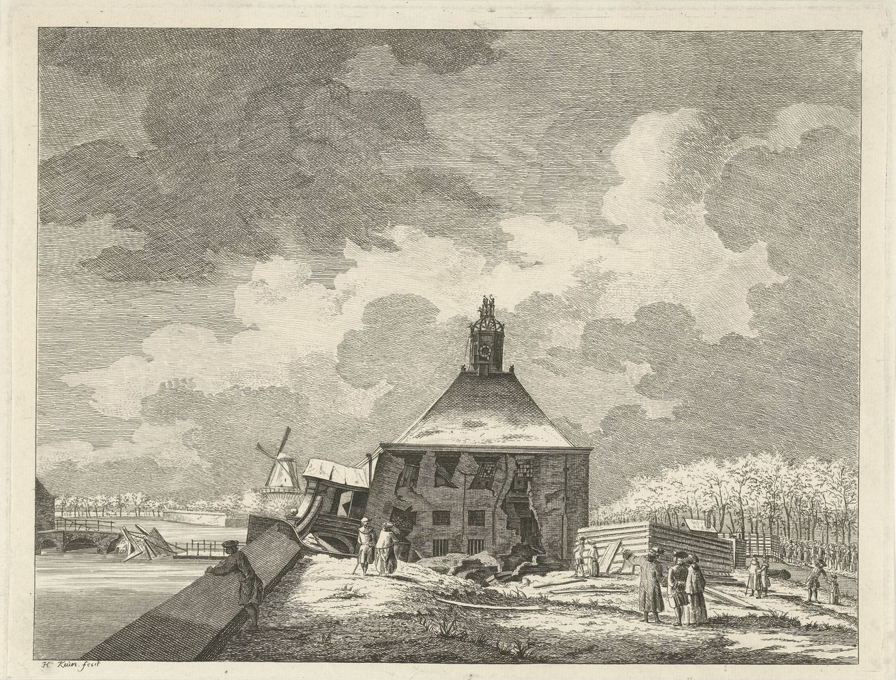 Subsided Muiderpoort, Seen from the Fort, 1769 by Hendrik Keun