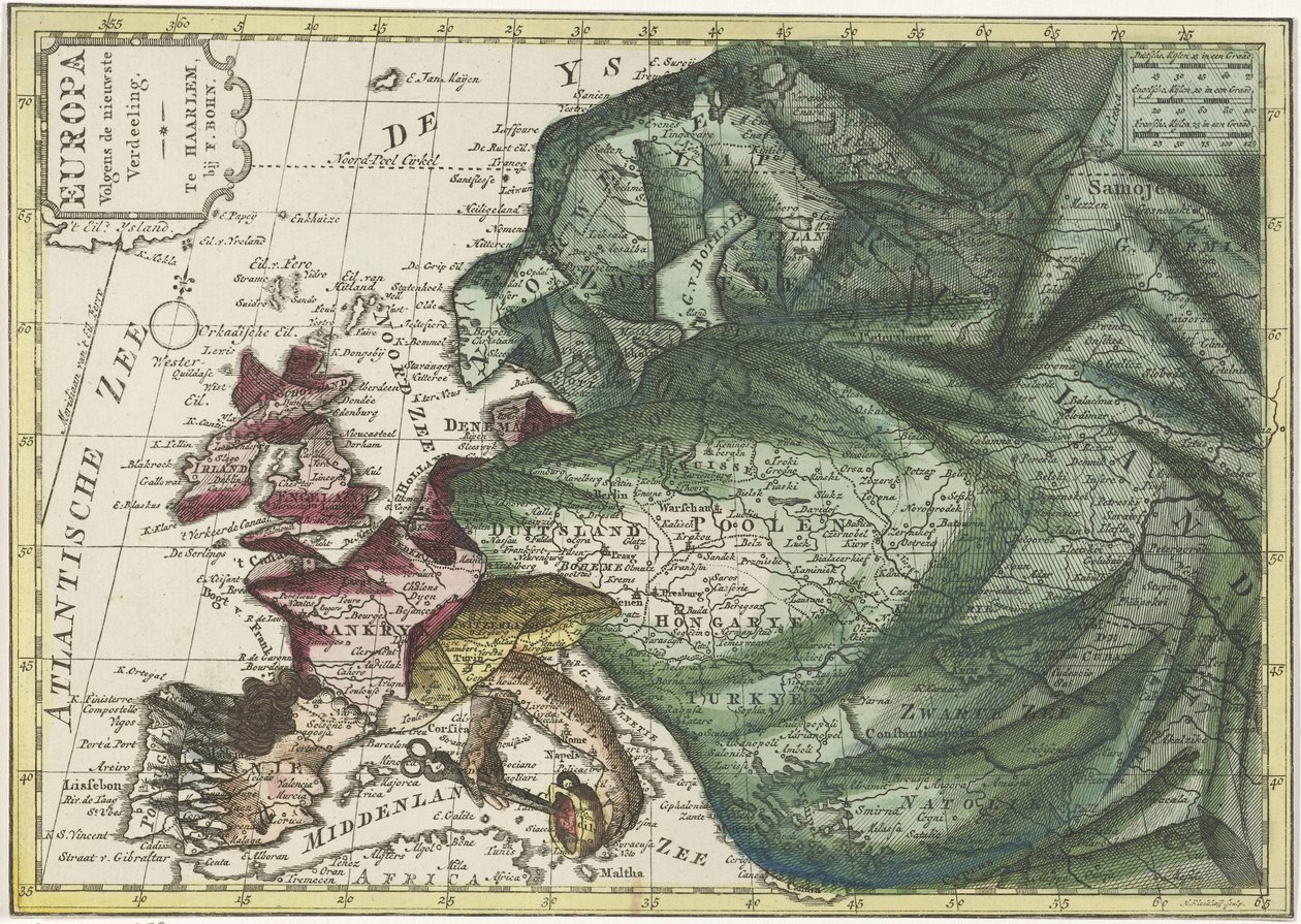 Map of Europe Colored as a Queen by Hendrik Kloekhoff