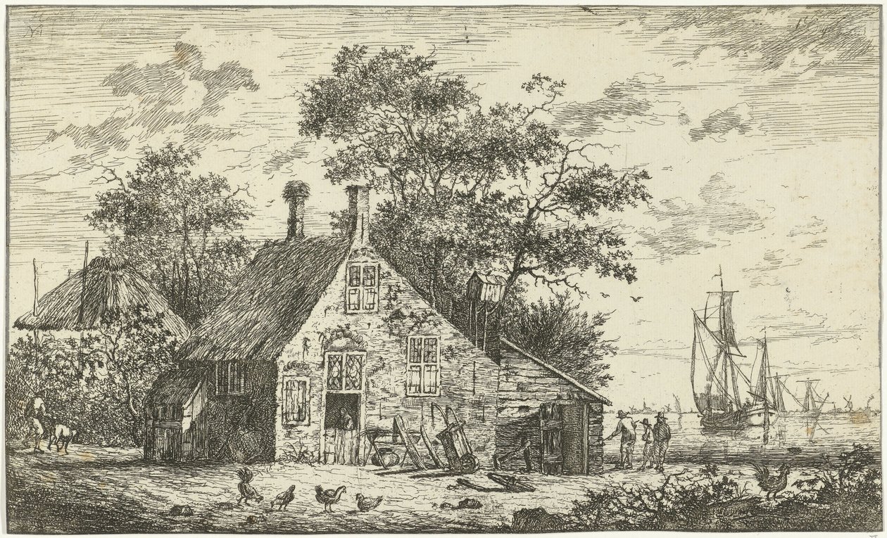 Farm by a River by Hendrik Kobell