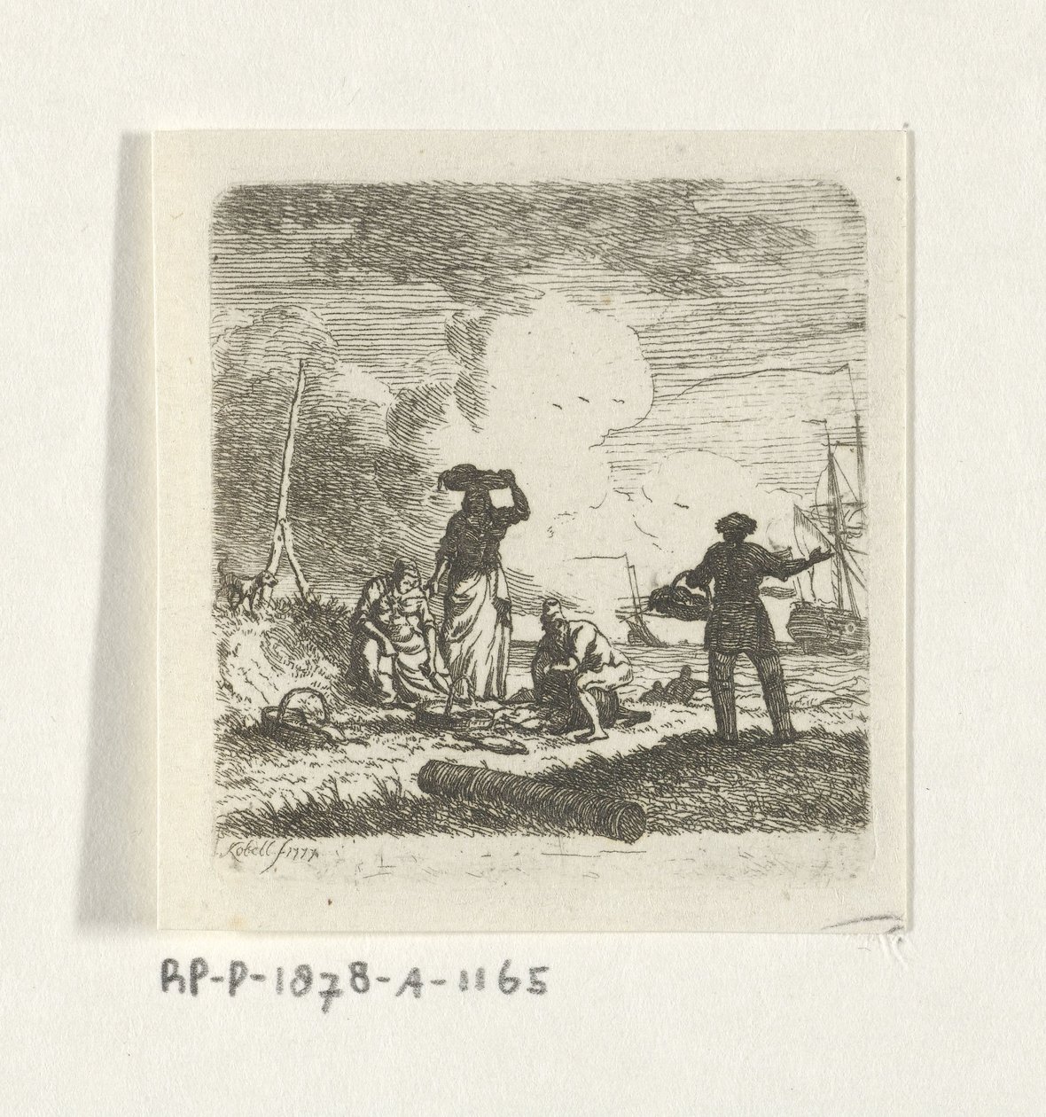Fishermen by the Beach by Hendrik Kobell