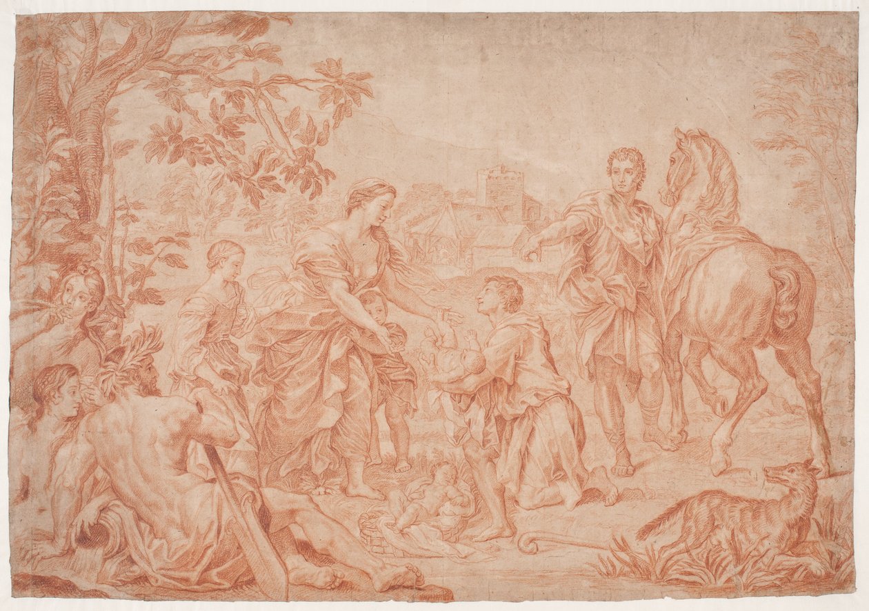 Romulus and Remus. (Livy I, 4). Study after Carlo Maratti