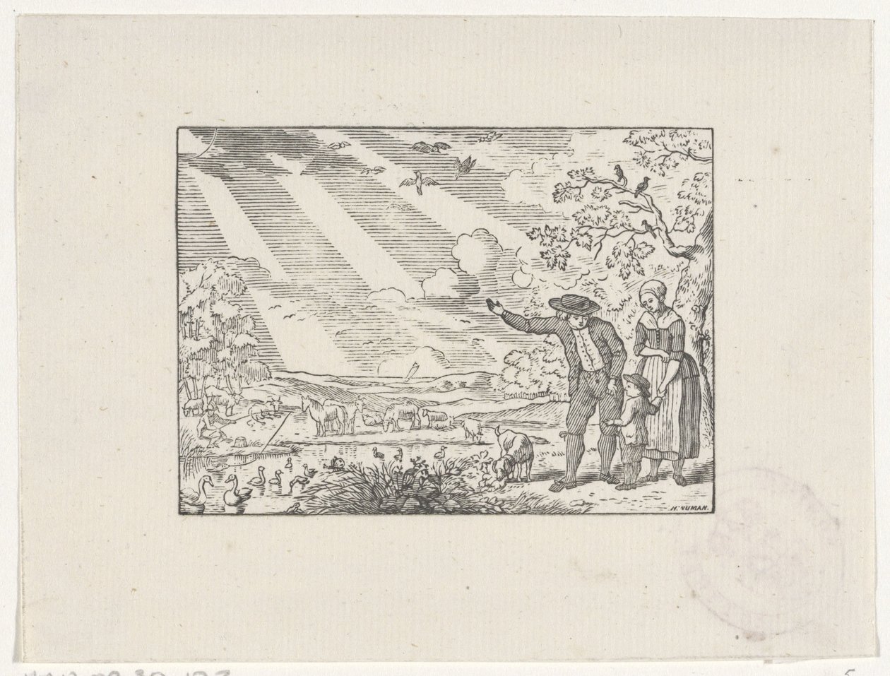 Man and Woman Teaching a Boy About Different Animal Species by Hendrik Numan